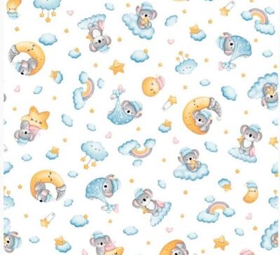 Śpiący koala niebieski