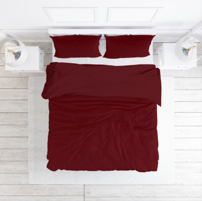 Pościel Bawełniana 160x200 Jasnobordowa