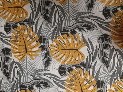 Liście Monstera Szaro-Miodowe