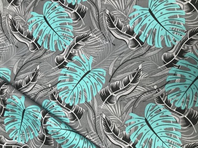 Monstera Turkusowo Czarna